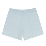 women's light blue knit short
