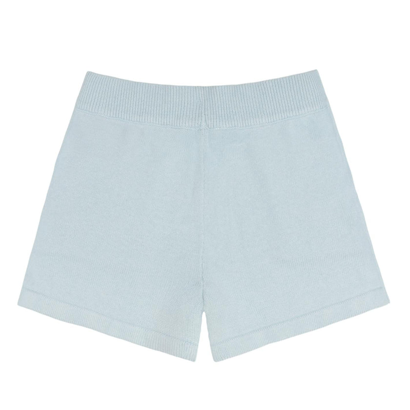 women's light blue knit short