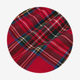 Red Tartan Plaid French Terry Quarter Zip Sweatshirt