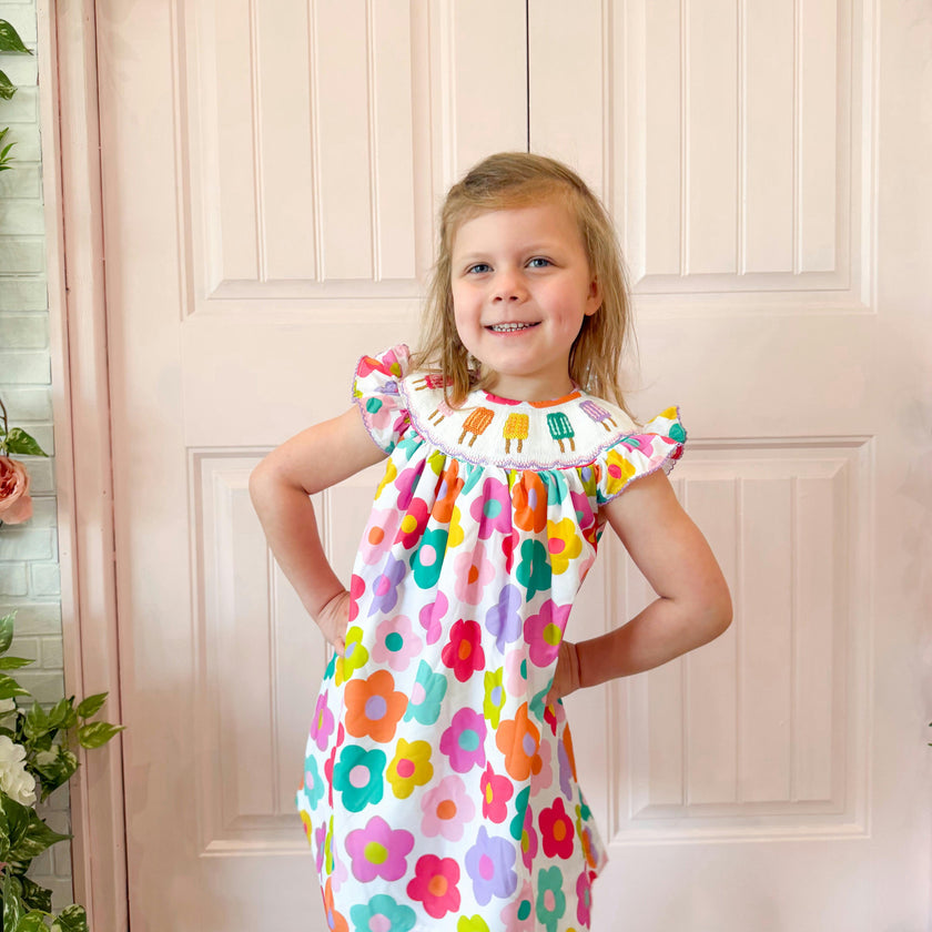 Popsicle Smocked Dress