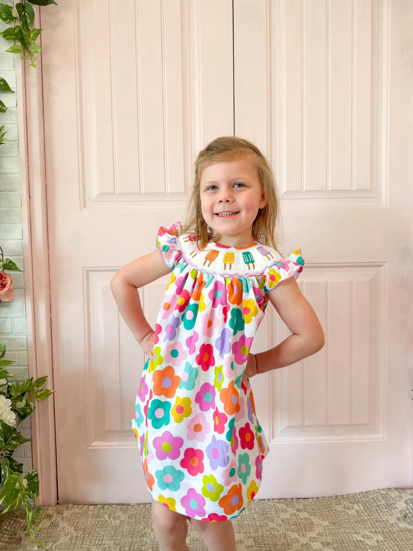 Popsicle Smocked Dress