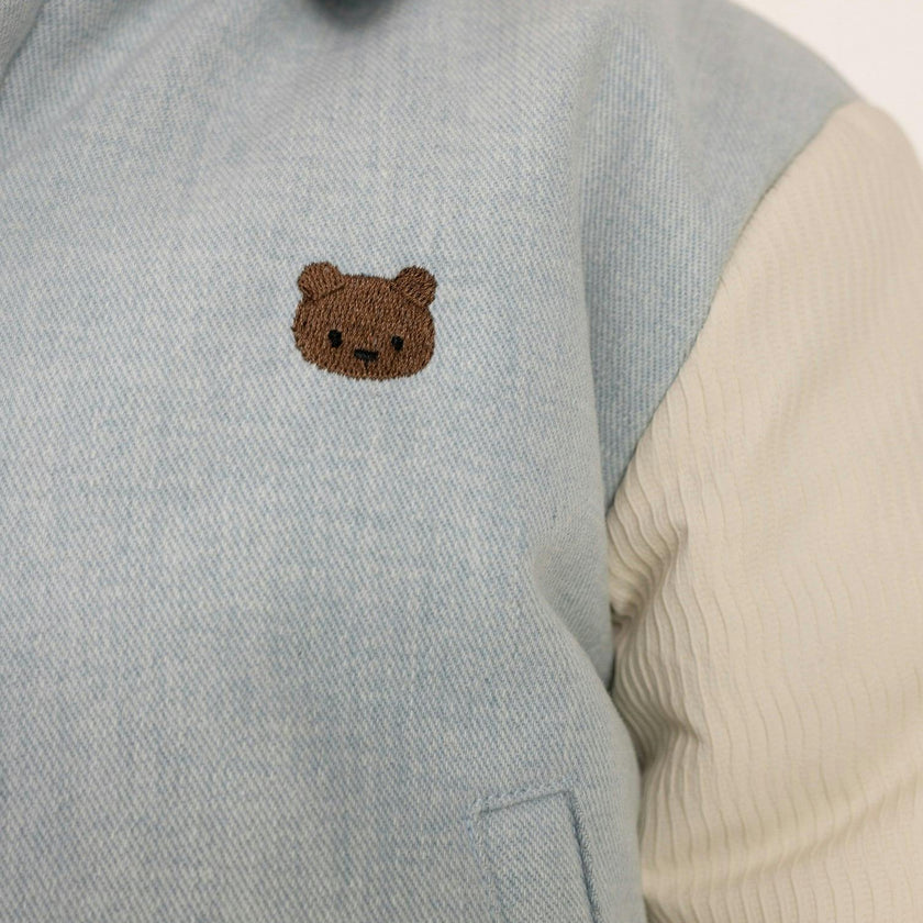 Zemmie Denim Jacket | Bear | Ice Blue