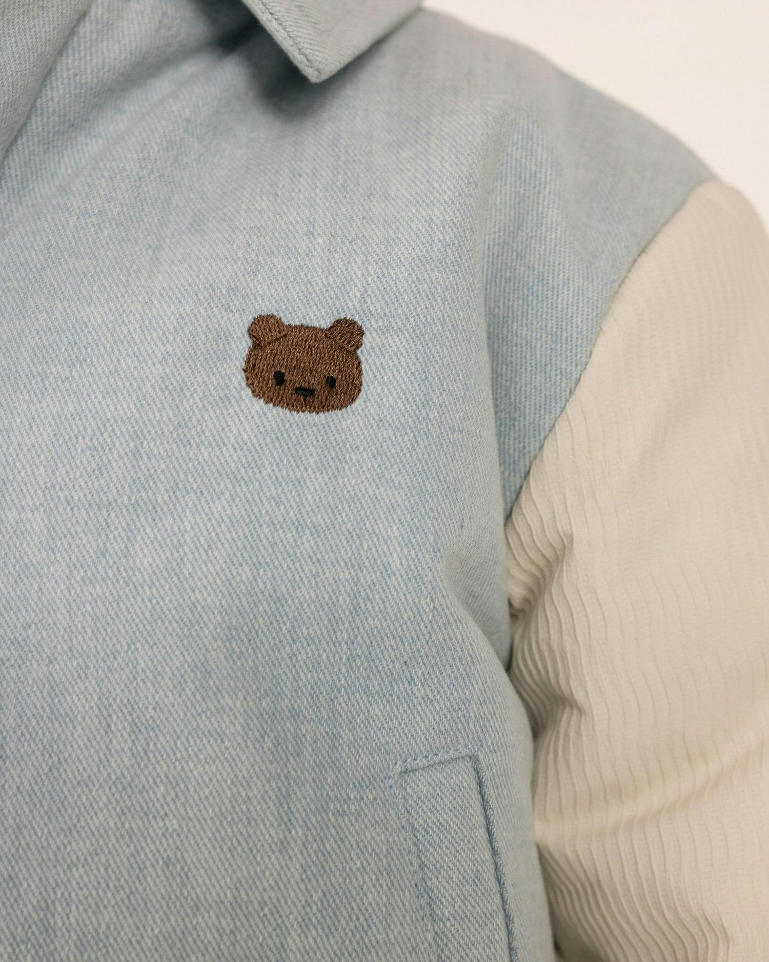 Zemmie Denim Jacket | Bear | Ice Blue