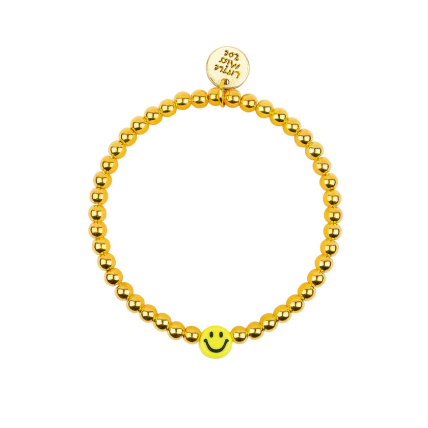 Dainty Bracelet With Smiley Accent Charm