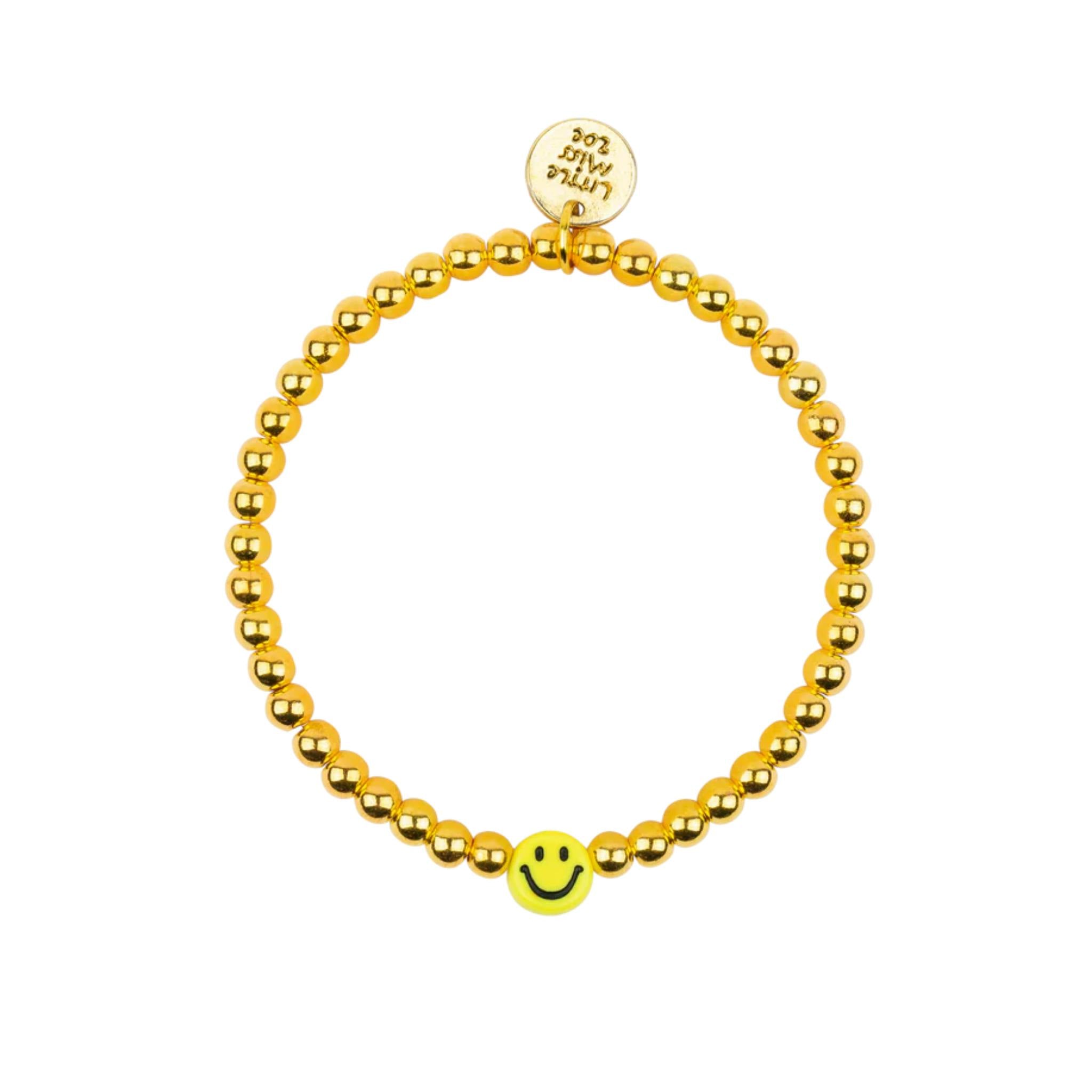 Dainty Bracelet With Smiley Accent Charm