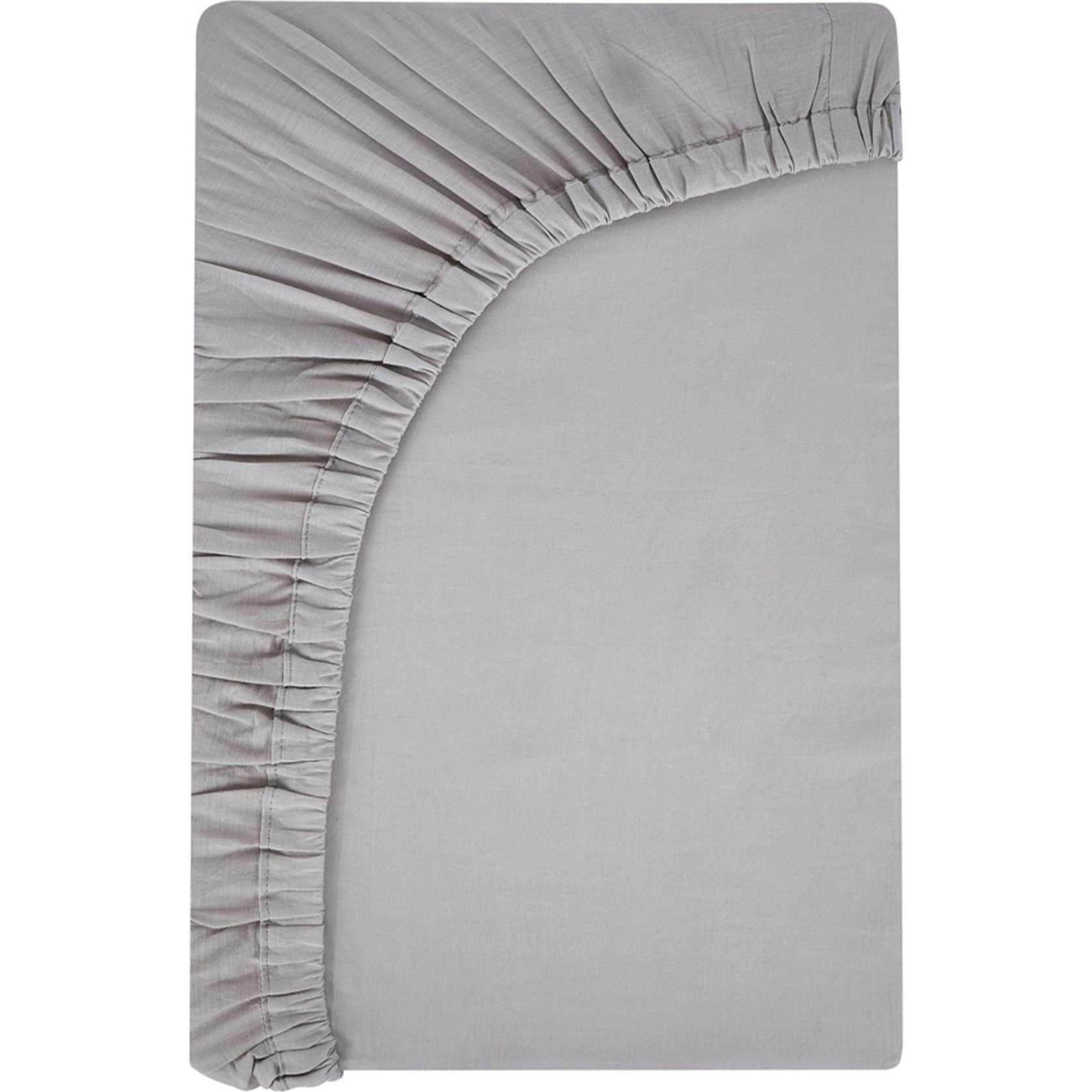 Block-Printed Cotton Fitted Crib Sheet