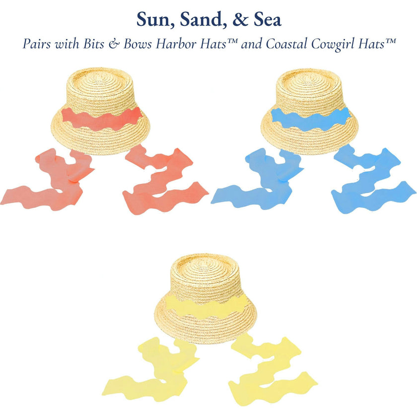 Scalloped Ribbon Set, Sun Sand Sea