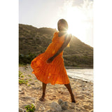 Women's Giselle Ruffle V-Neck Maxi Dress, Yellow