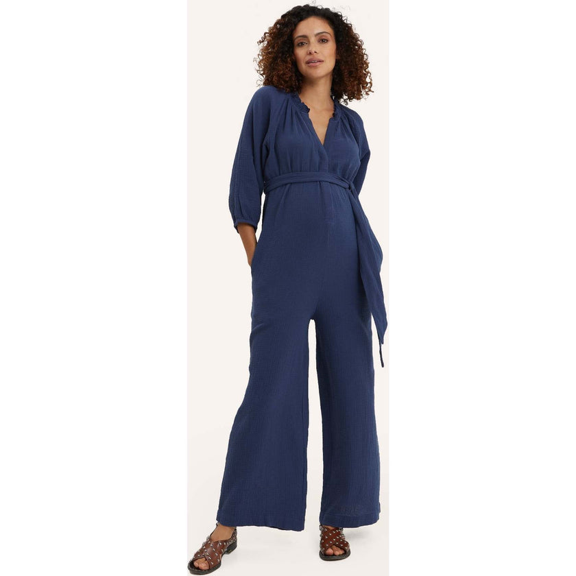 Alma Nursing Jumpsuit, Blue