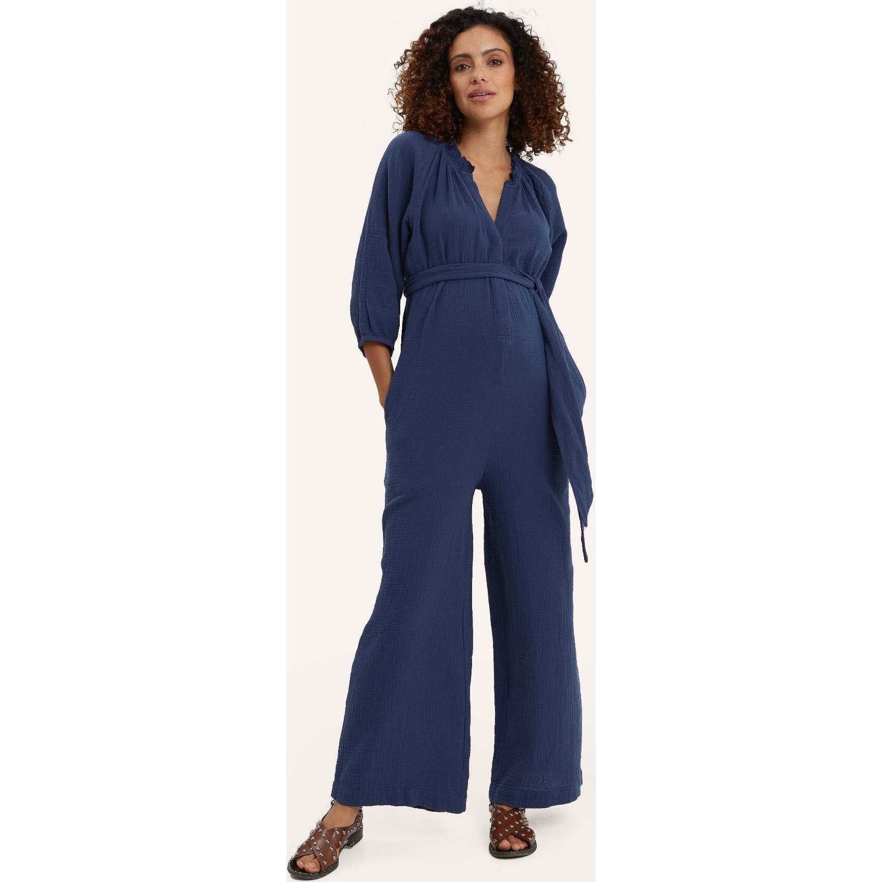 Alma Nursing Jumpsuit, Blue