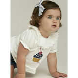 NANOS Ice Cream Ruffle Collar T-shirt