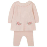 TARTINE ET CHOCOLAT Ruffle-Collar Embroidered Baby Set