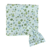 Bamboo Muslin Swaddle Blanket & Topknot Set - Bloom By The Pond