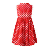 Heart Sleeveless Button Front Dress