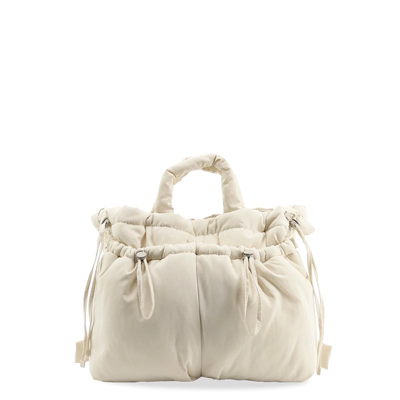 Puffy Tote in Beige