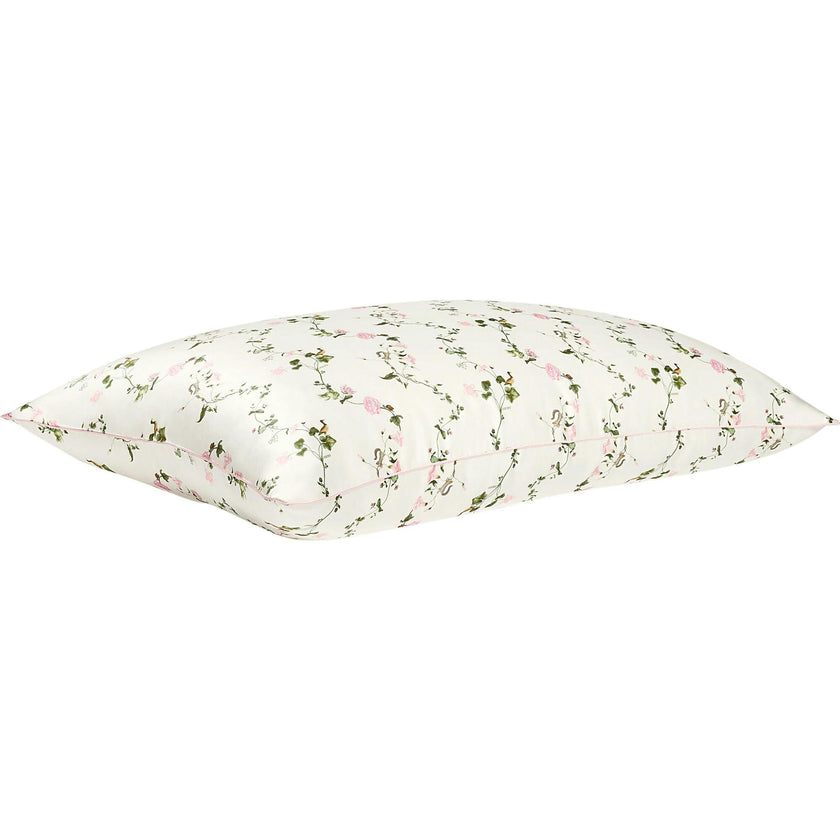 The Sisi Silk Pillowcase - Pink Pond Floral