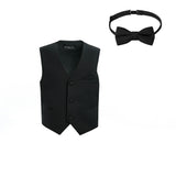 Black Vest Bow Tie Set