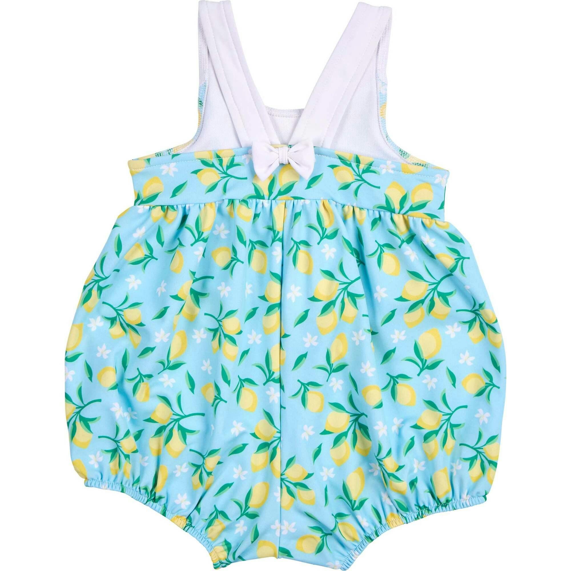 Lemon Print Bubble Bottom Swimsuit