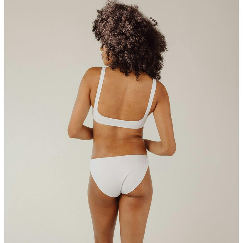Women's White Bandeau Bikini Top