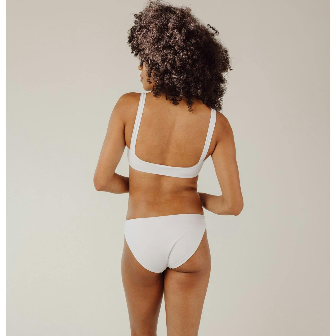 Women's White Bandeau Bikini Top