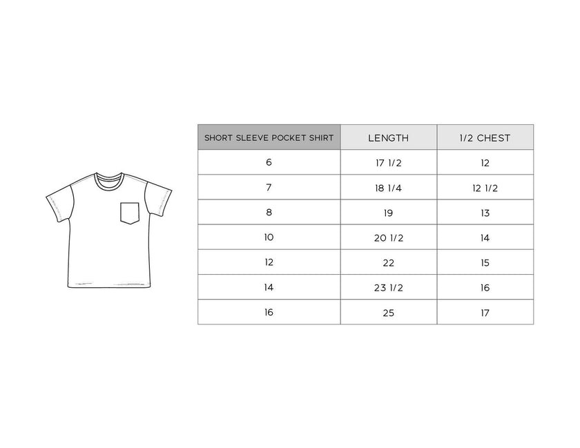 Boys Short Sleeve Pocket Shirt in Antique White