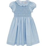Willow Rose Hand Smocked Dress in Cornflower Blue