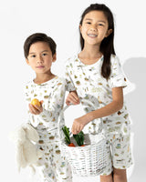Bunny Garden Bamboo Kids Pajama Short Set