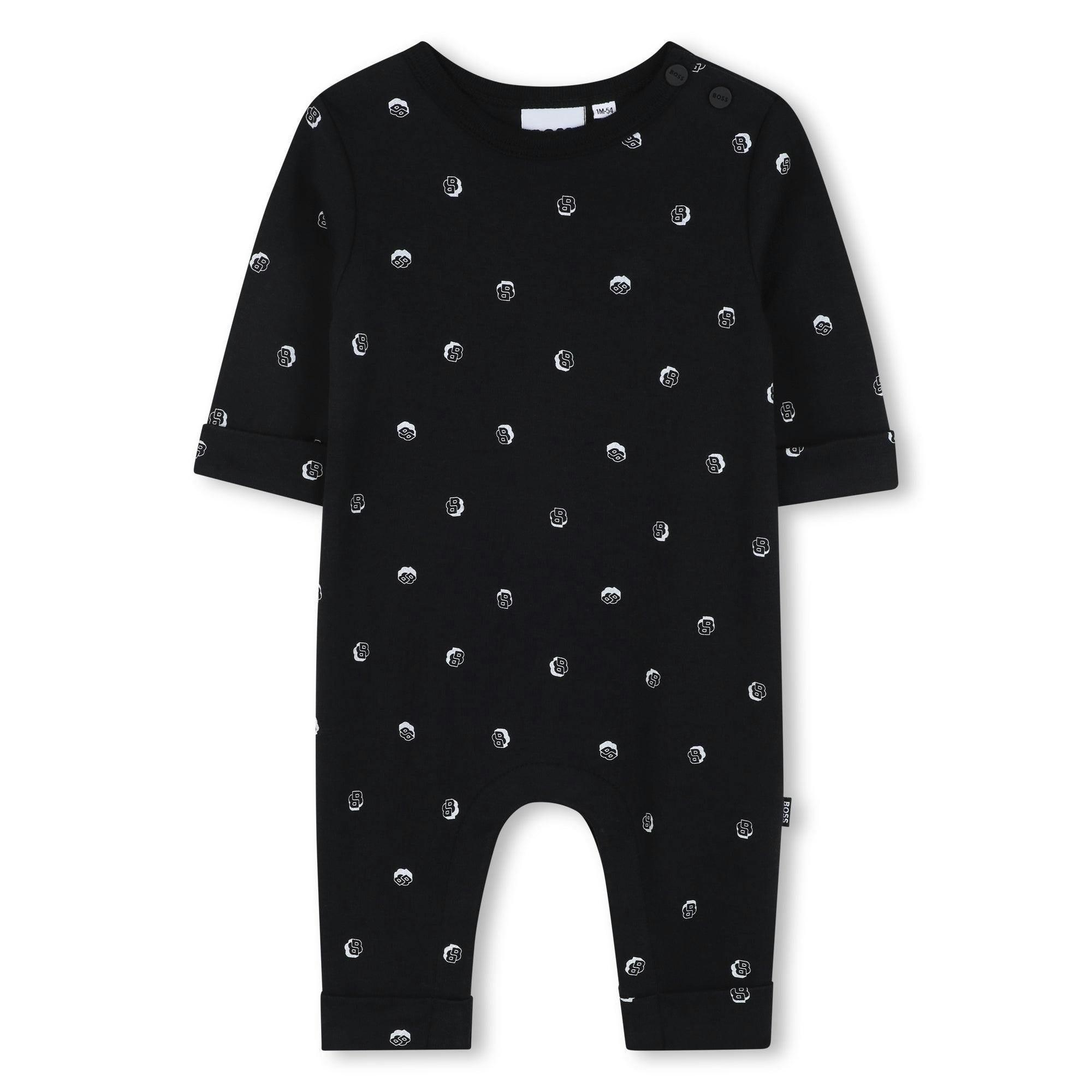 Kids Black Polka Dot Baby Romper and Vest Set