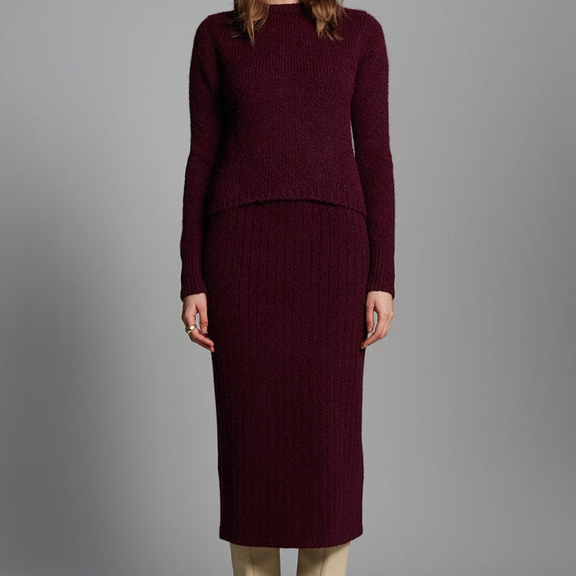 AVA SWEATER | MERLOT