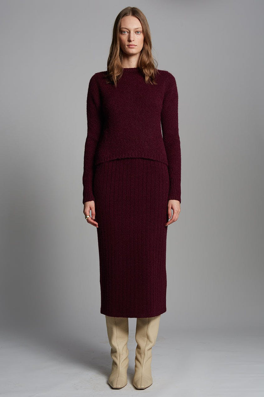 AVA SWEATER | MERLOT