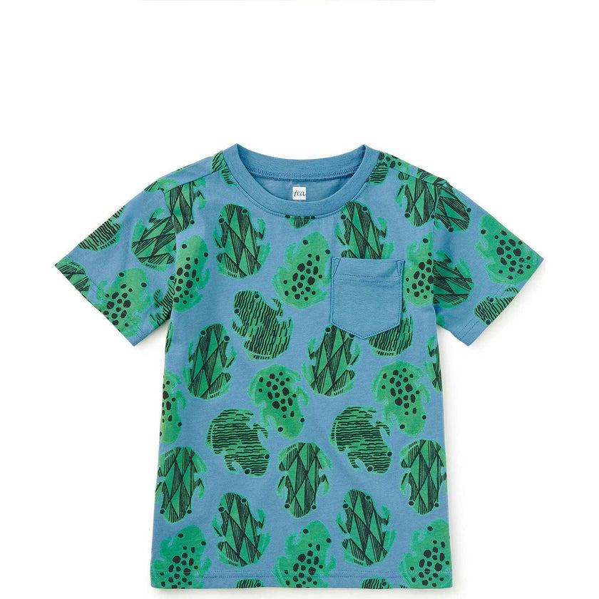 Printed Pocket Tee, Blue