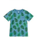 Printed Pocket Tee, Blue