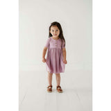Short Sleeve Henley Dress Thistle