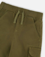 Stretch Twill Bermuda With Cargo Pockets