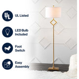 Juno 62.5" Transitional Glam Metal LED Floor Lamp