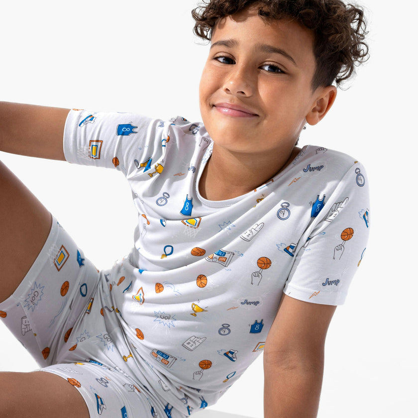 All Star Basketball Bamboo Kids Pajama Short Set
