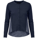 Cropped Cotton Cardigan Shirt Combo
