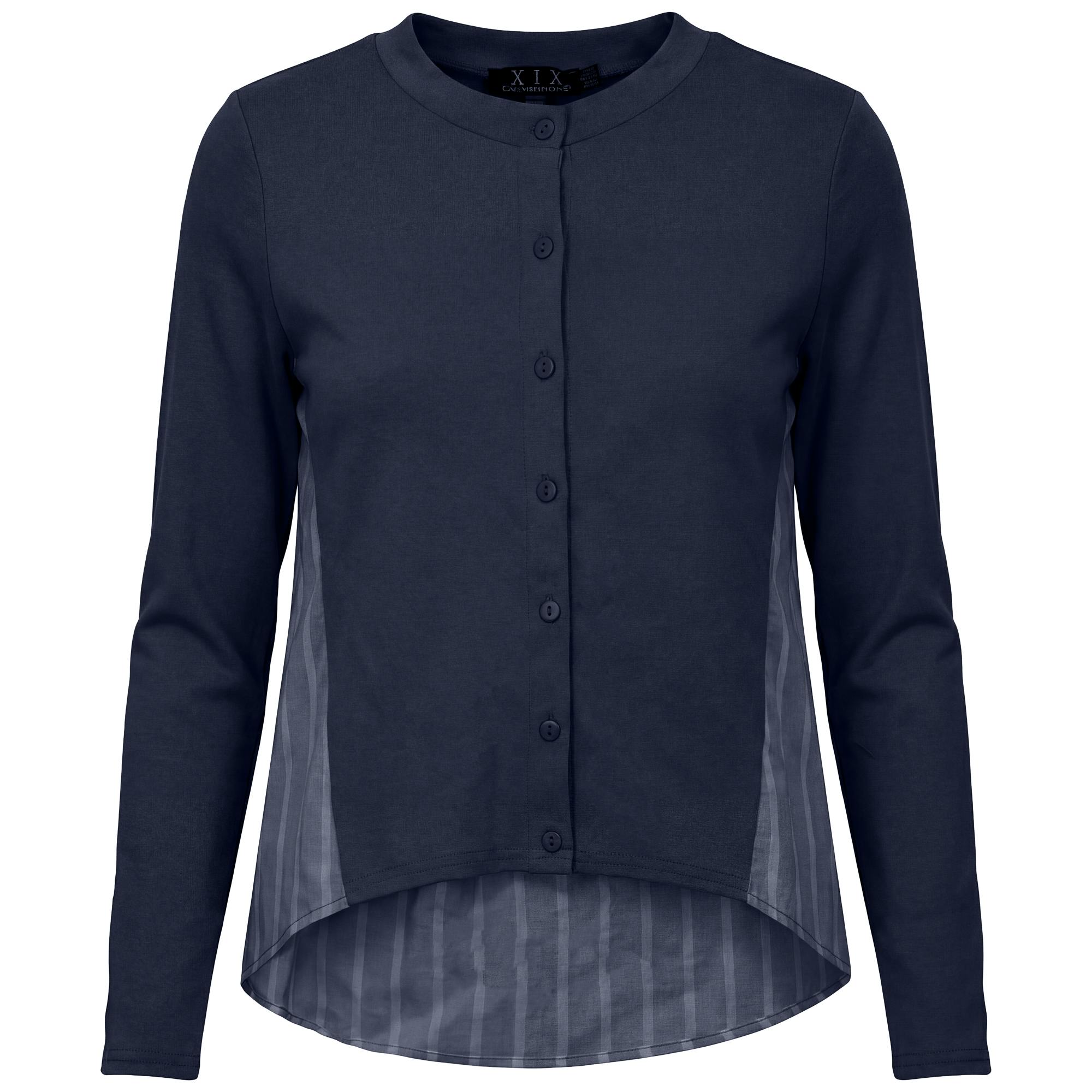 Cropped Cotton Cardigan Shirt Combo
