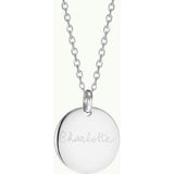 Personalized Signature Disc Necklace, Sterling Silver