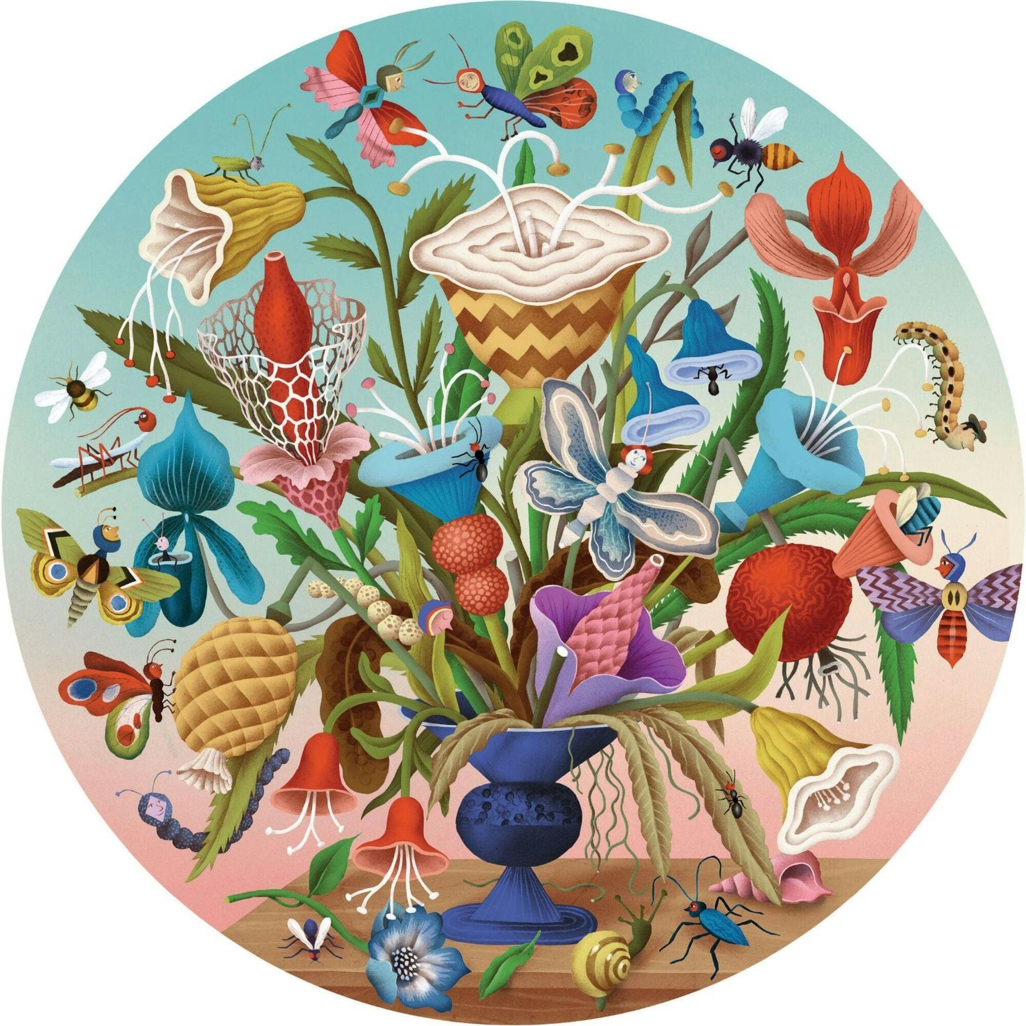 Piece and Love Crazy Bug Bouquet 500 Piece Jigsaw Puzzle