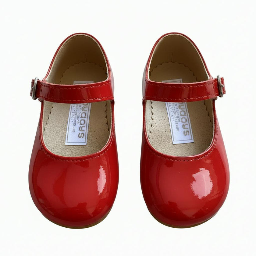 Mary Jane Pre-Walker Baby Girl Shoes - Patent Red