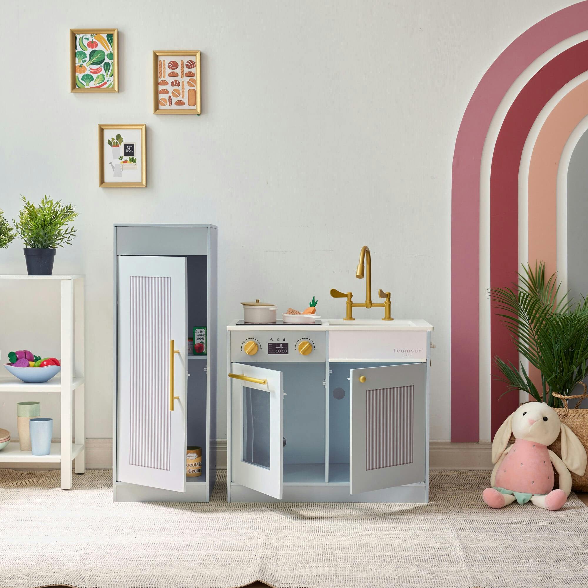 Teamson Kids Little Chef Chester Wooden Play Kitchen With 12 Accessories