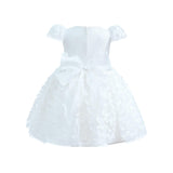 White Floral Bow Upton Dress