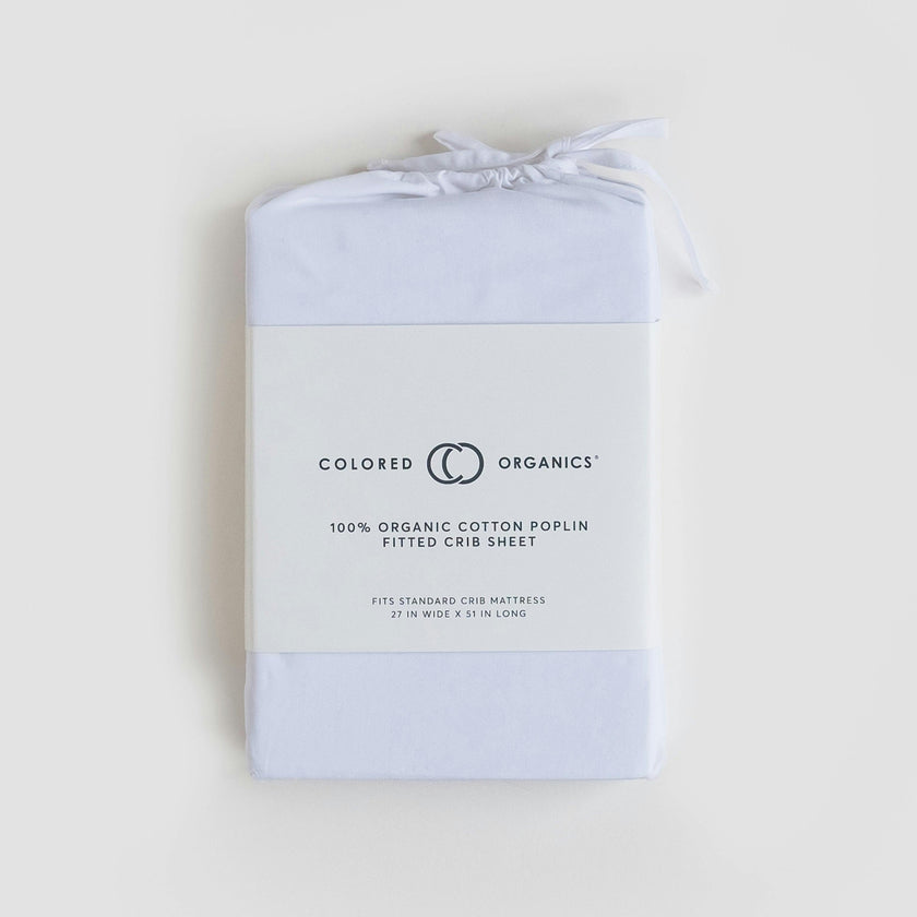 Poplin Fitted Crib Sheet Ivory