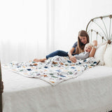 Cotton Muslin Quilted Throw - Dino Friends