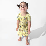 Teddy Picnic Girls' Short Sleeve Dress
