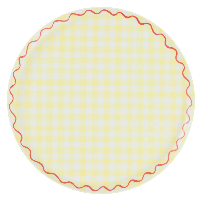 Gingham Reusable Large Plates
