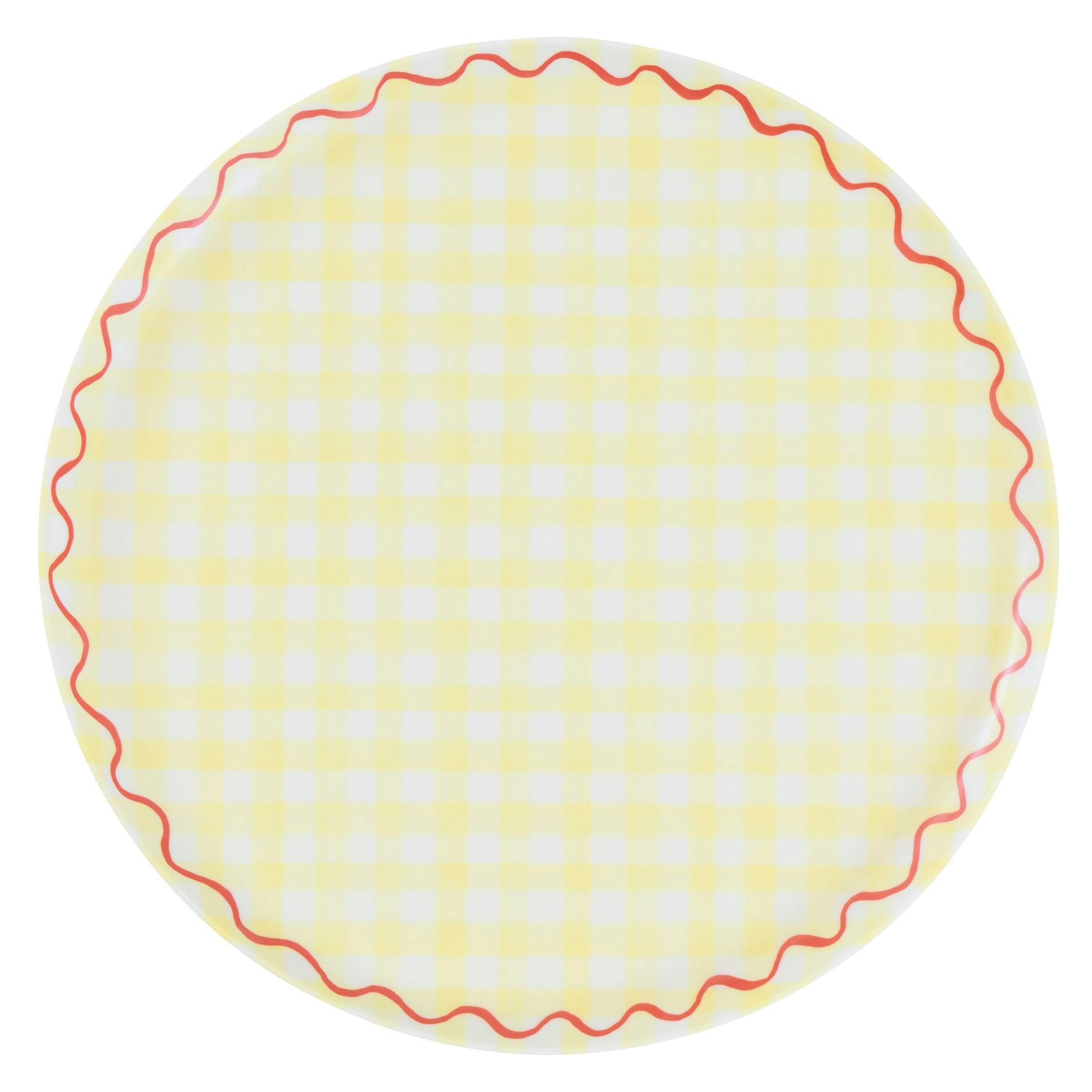 Gingham Reusable Large Plates