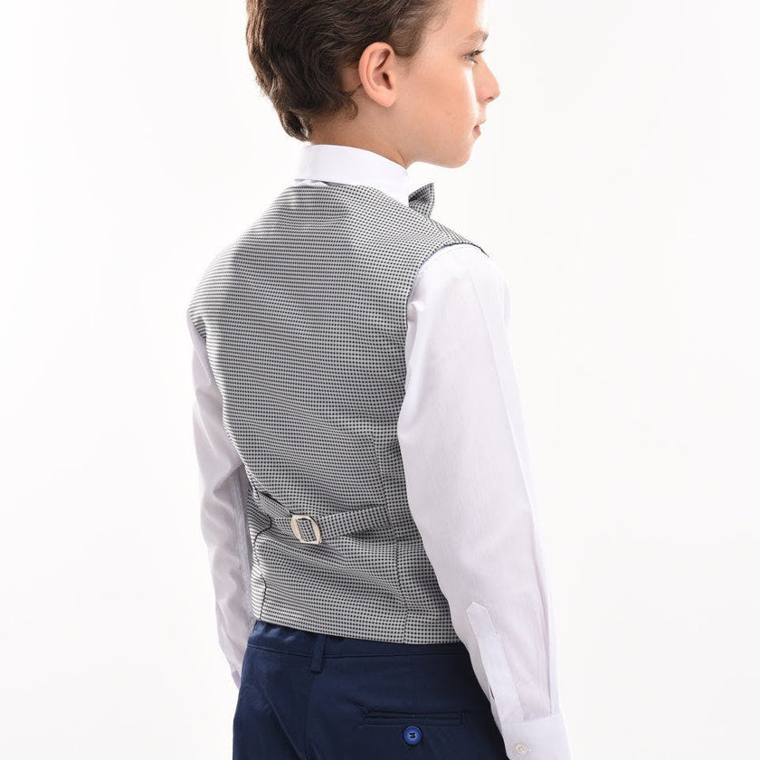 Gray Pin Vest and Bowtie
