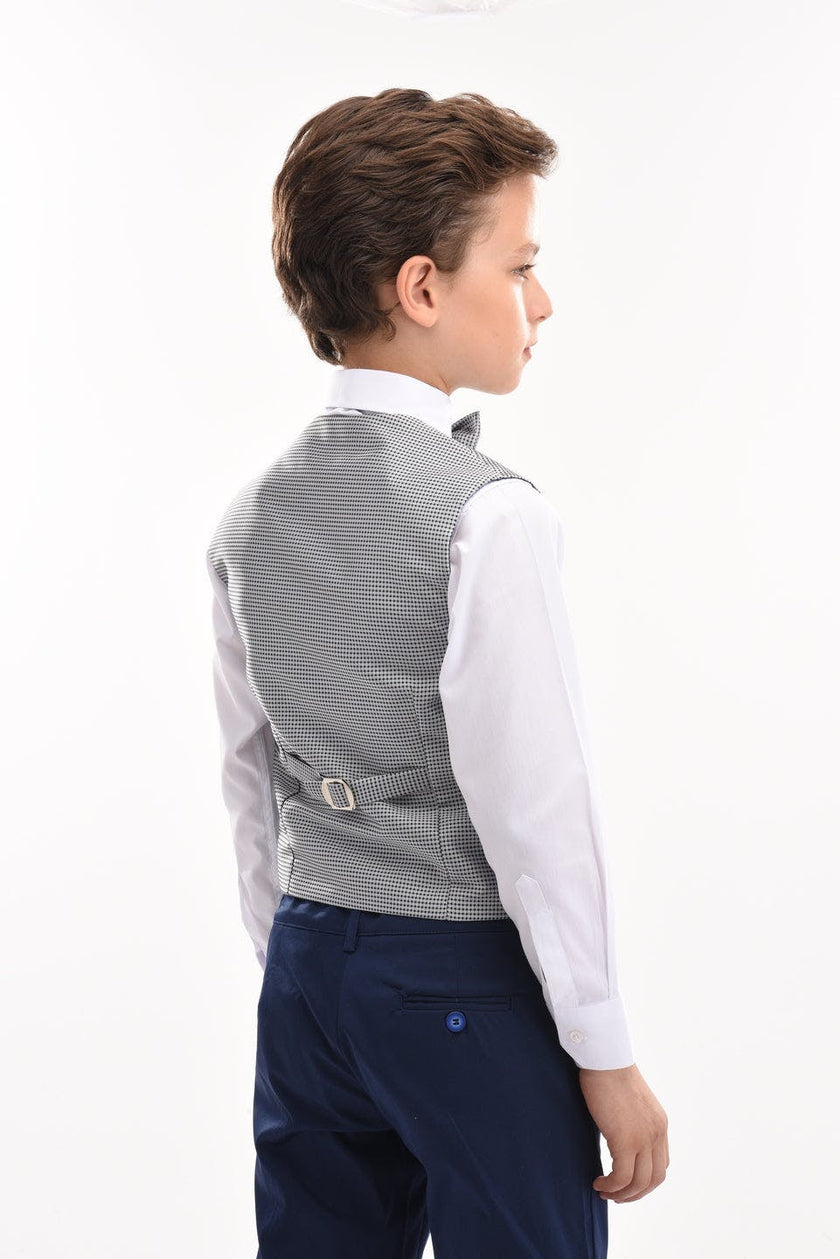 Gray Pin Vest and Bowtie